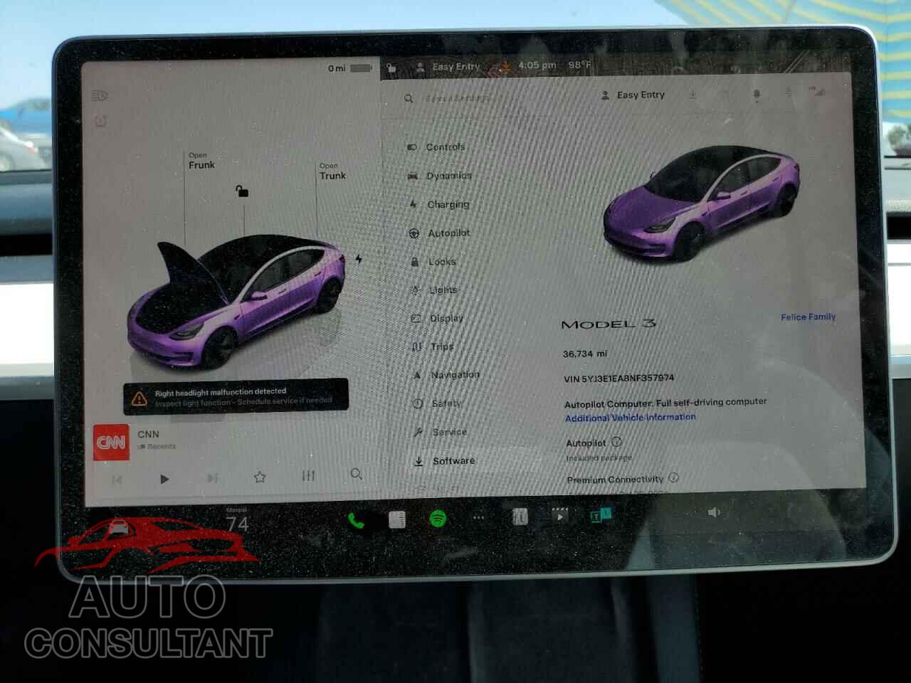 TESLA MODEL 3 2022 - 5YJ3E1EA8NF357974