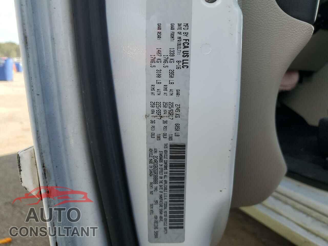 DODGE CARAVAN 2016 - 2C4RDGBG5GR388888