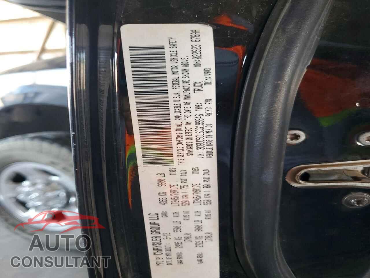 DODGE RAM 2500 2012 - 3C6UD5CL6CG199846