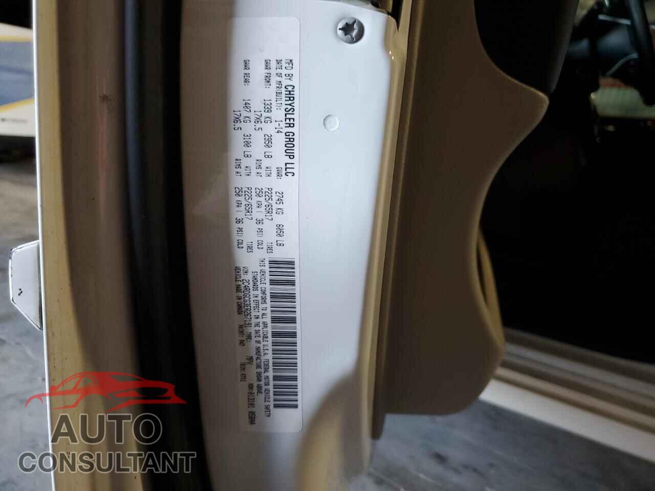 DODGE CARAVAN 2014 - 2C4RDGCG3ER267191