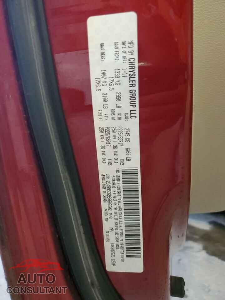 DODGE CARAVAN 2011 - 2D4RN5DG9BR606602