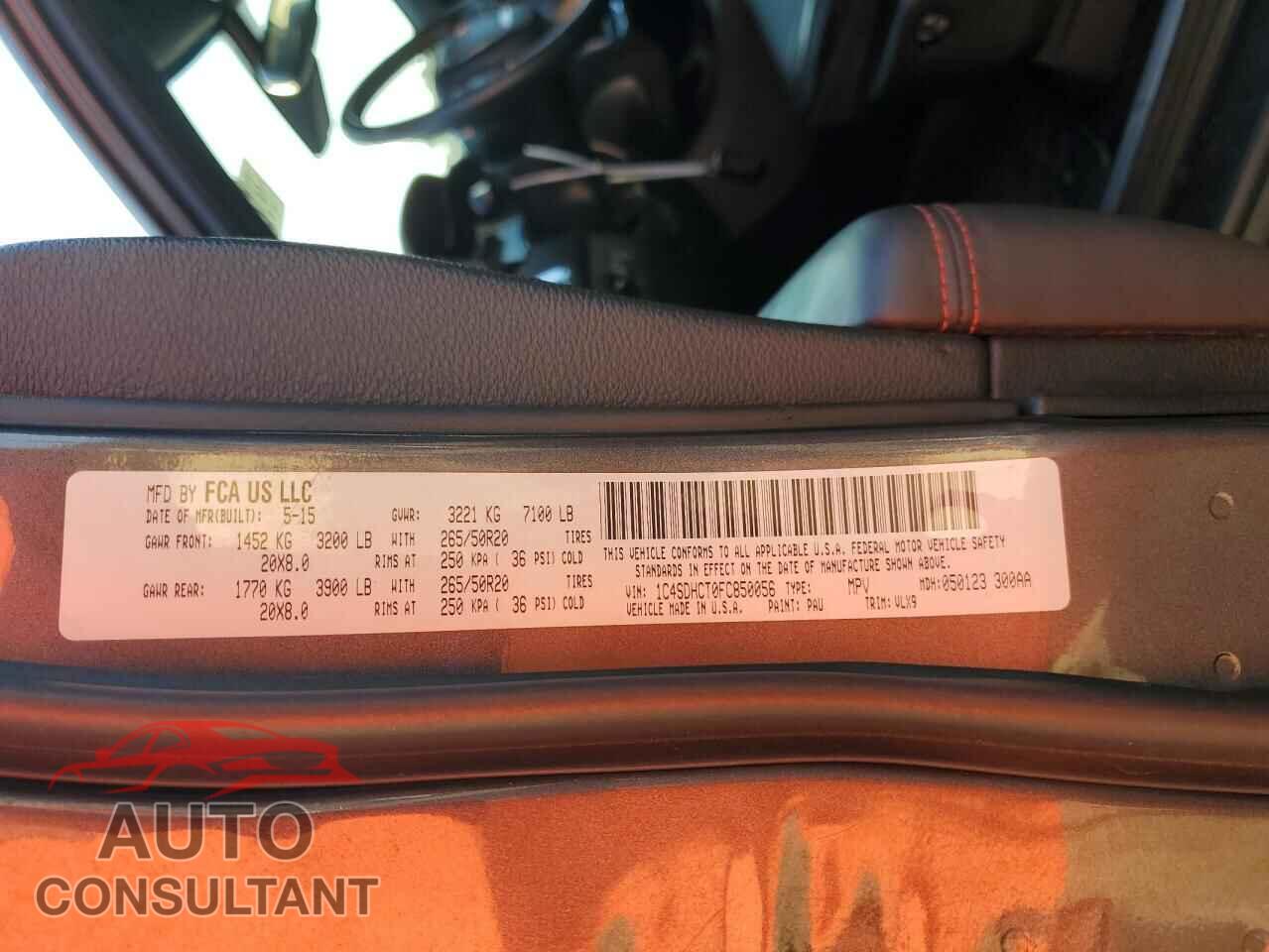 DODGE DURANGO 2015 - 1C4SDHCT0FC850056