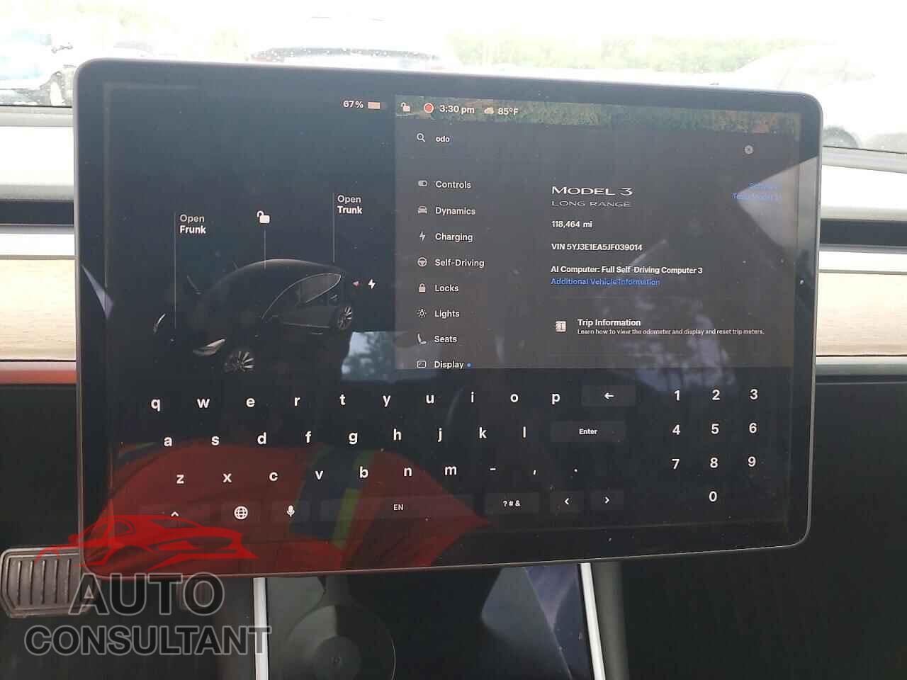 TESLA MODEL 3 2018 - 5YJ3E1EA5JF039014
