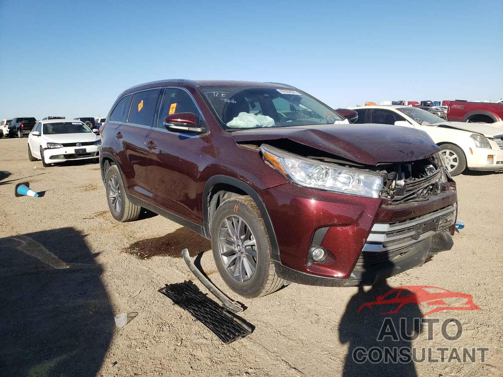 TOYOTA HIGHLANDER 2019 - 5TDKZRFH9KS332602