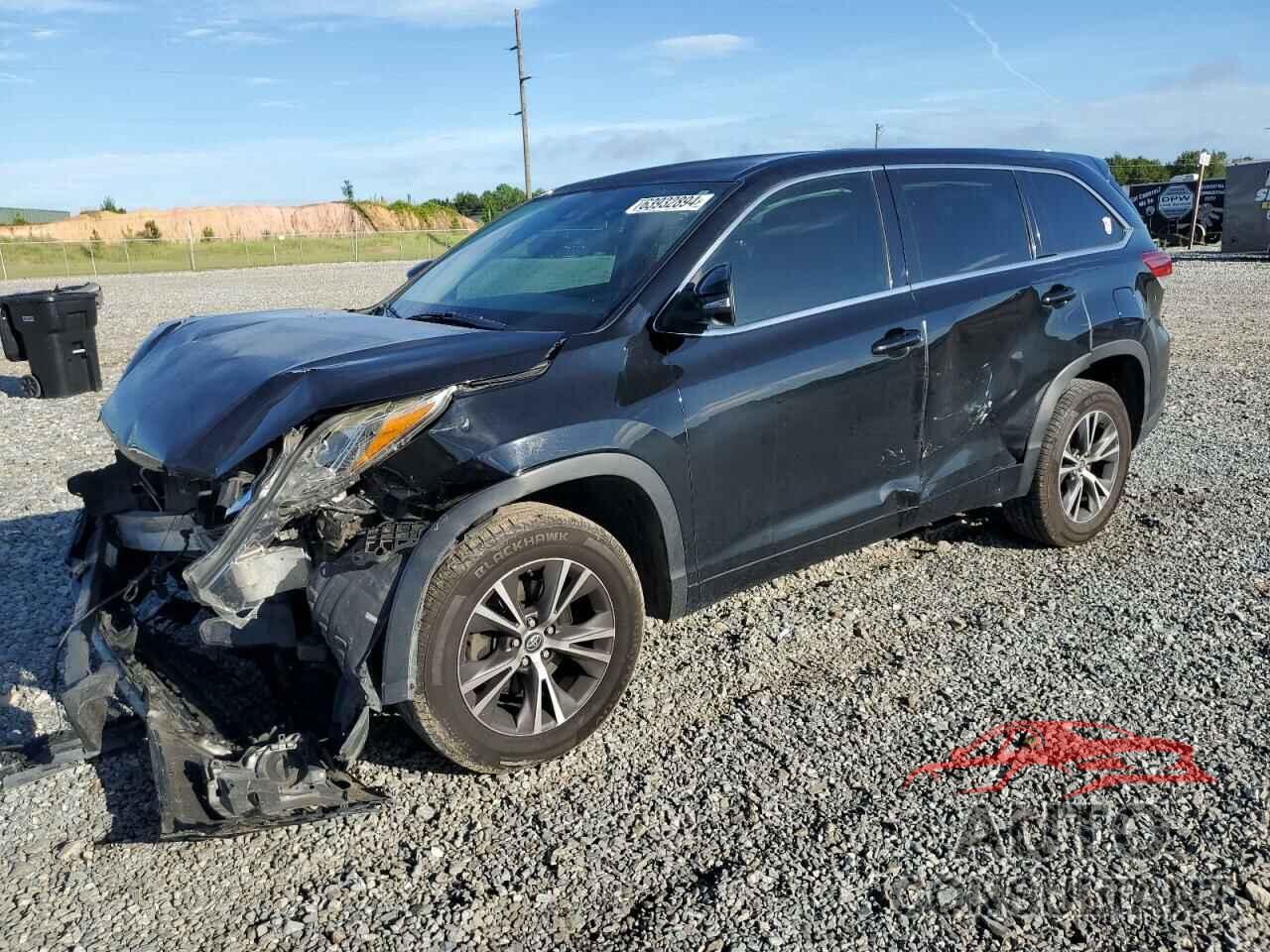 TOYOTA HIGHLANDER 2018 - 5TDZARFHXJS038856