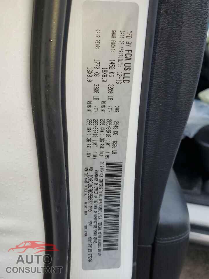DODGE DURANGO 2017 - 1C4RDJAG7HC659877