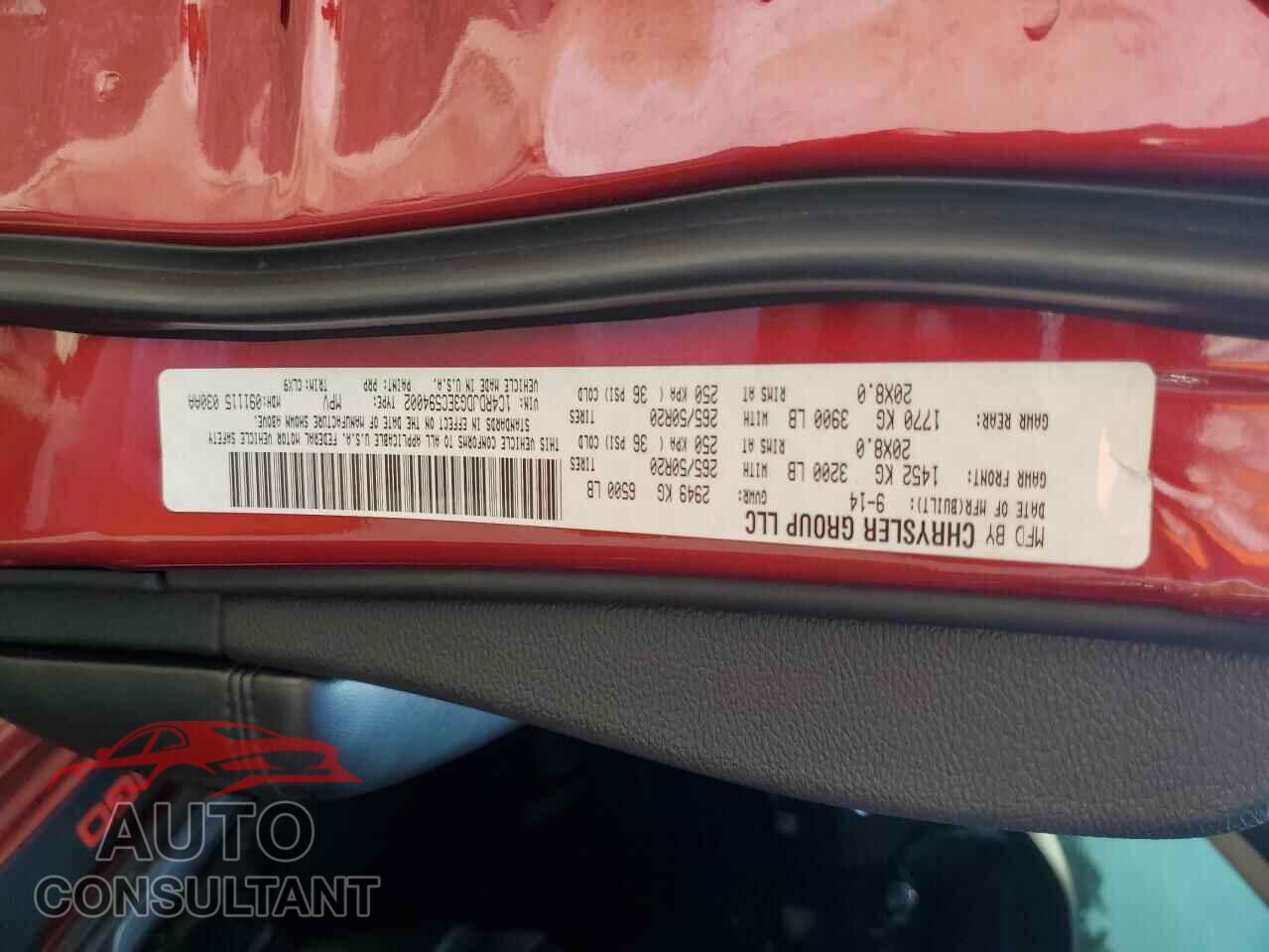 DODGE DURANGO 2014 - 1C4RDJDG3EC594002