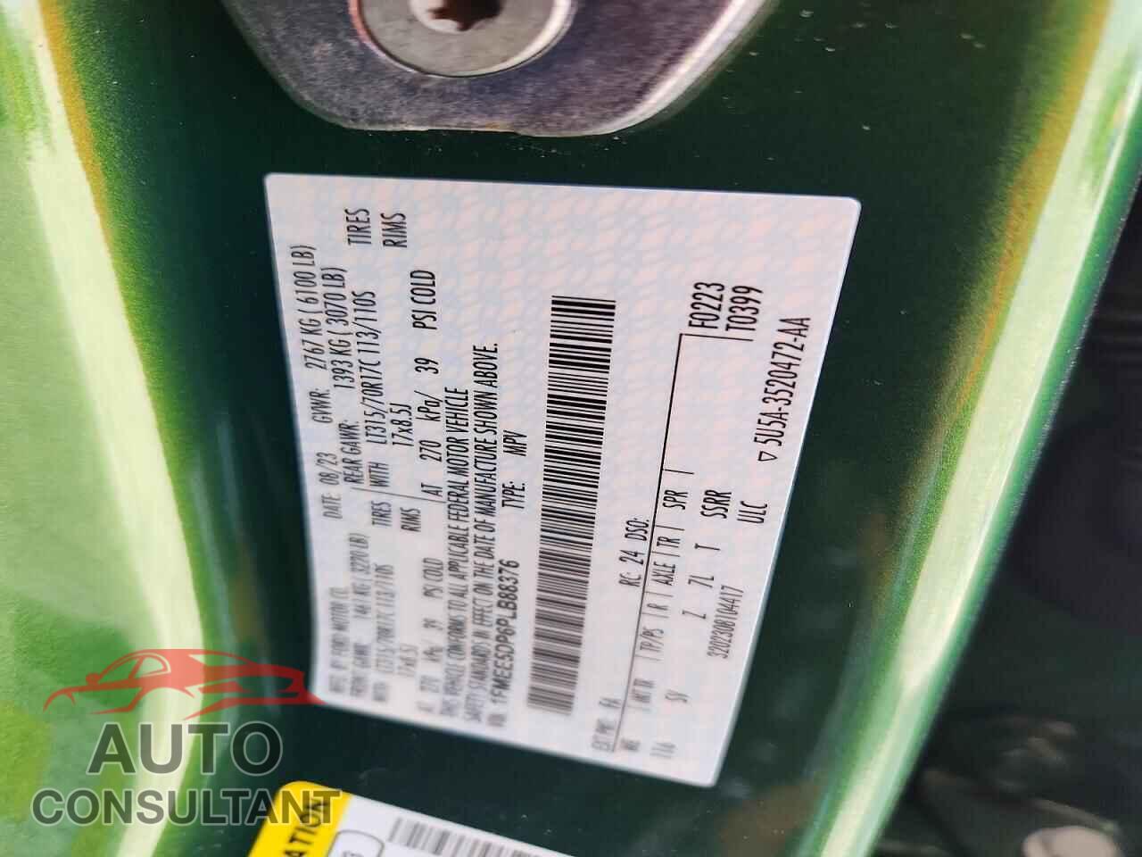 FORD BRONCO 2023 - 1FMEE5DP6PLB88376