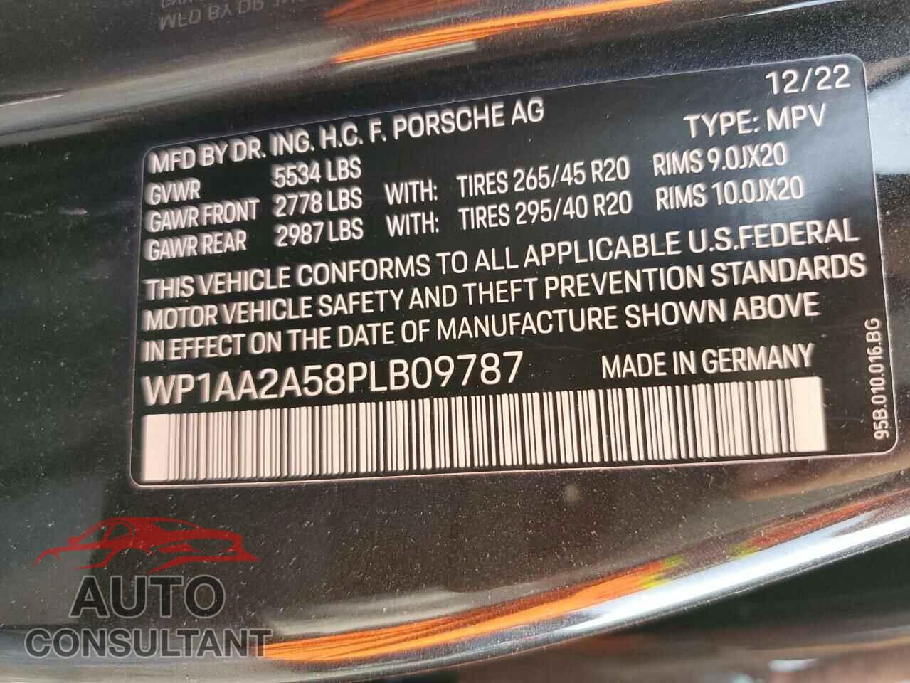 PORSCHE MACAN BASE 2023 - WP1AA2A58PLB09787