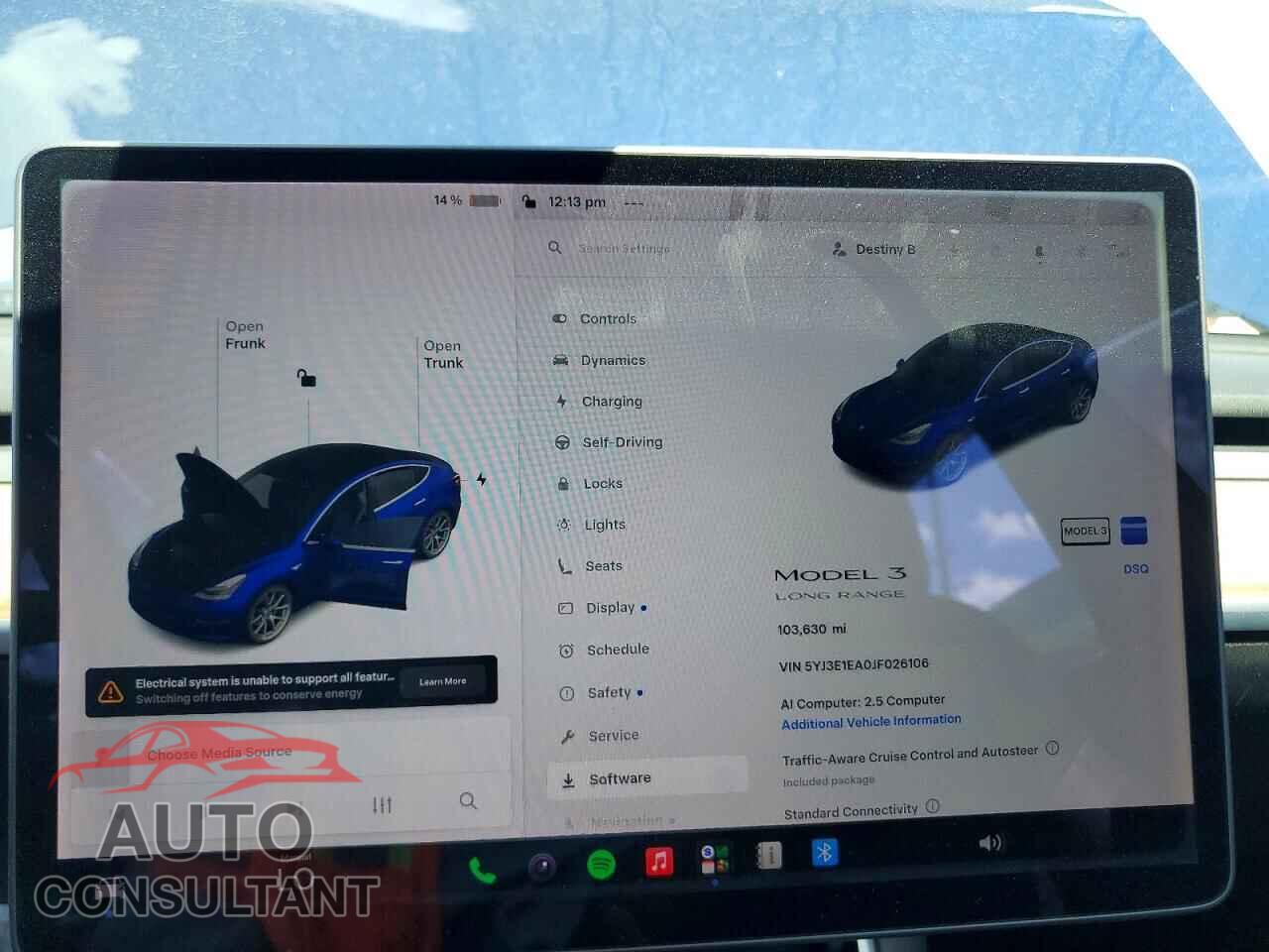 TESLA MODEL 3 2018 - 5YJ3E1EA0JF026106