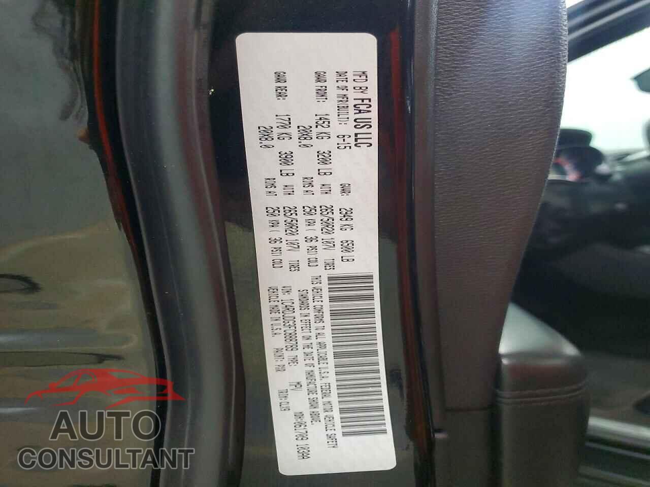 DODGE DURANGO 2015 - 1C4RDJDG3FC888789