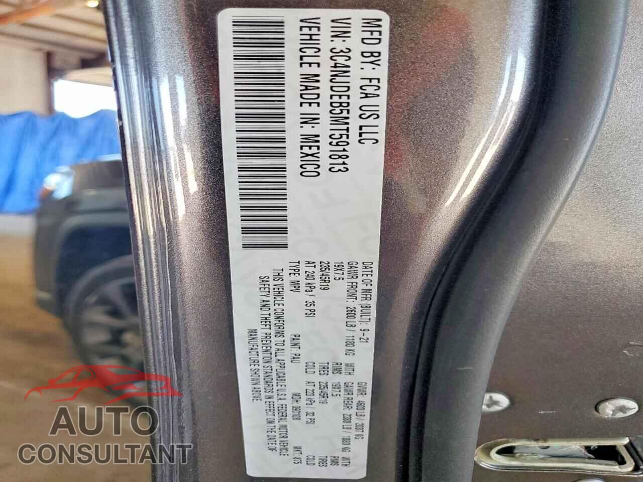 JEEP COMPASS 2021 - 3C4NJDEB5MT591813