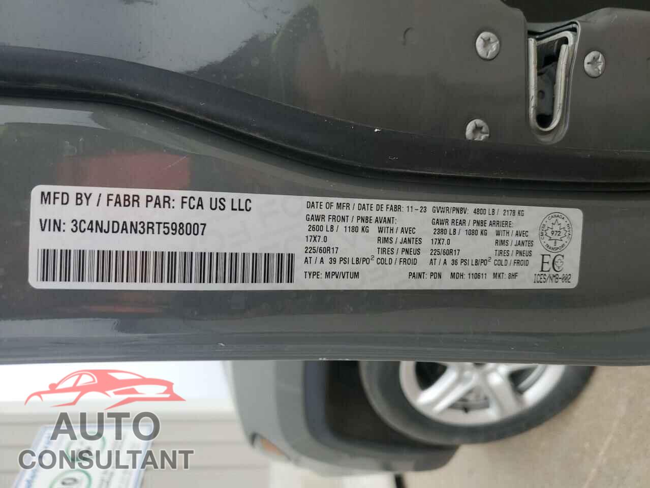 JEEP COMPASS 2024 - 3C4NJDAN3RT598007