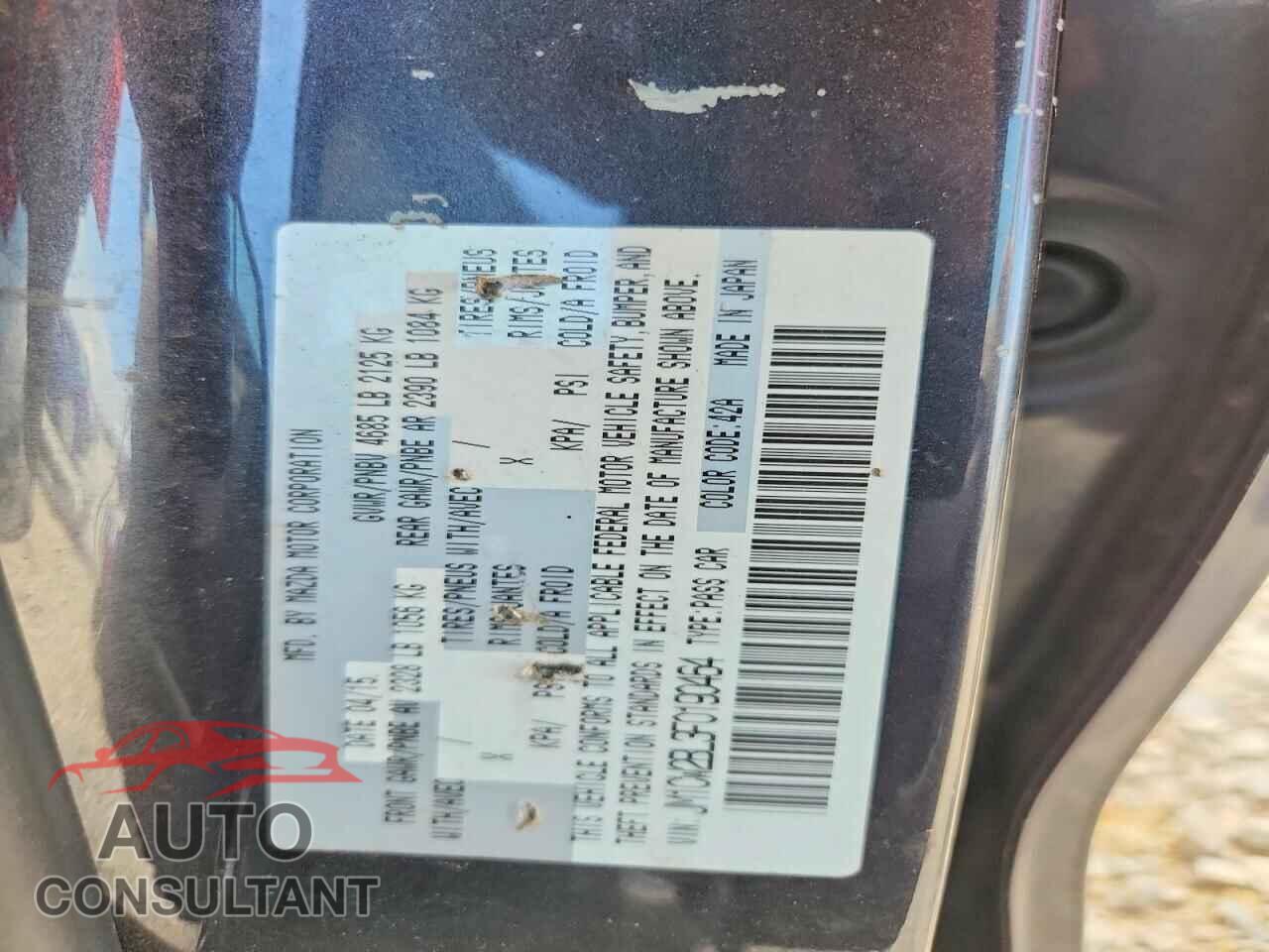 MAZDA 5 2015 - JM1CW2BL3F0190464