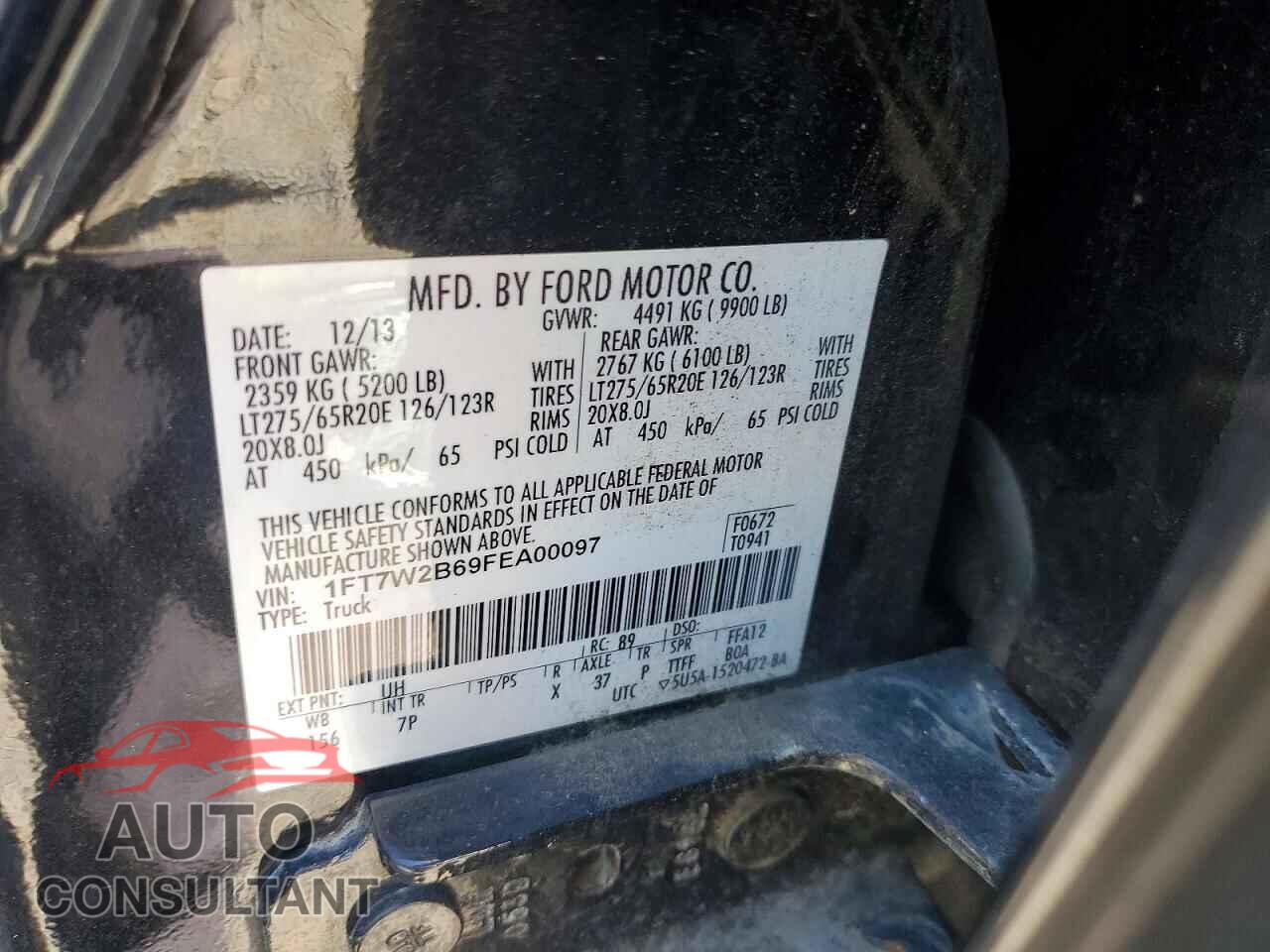 FORD F250 2015 - 1FT7W2B69FEA00097