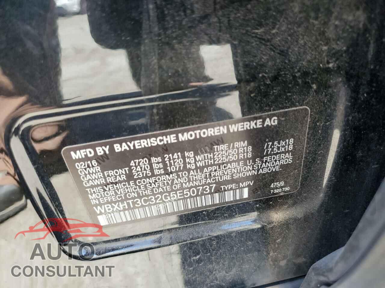 BMW X1 2016 - WBXHT3C32G5E50737