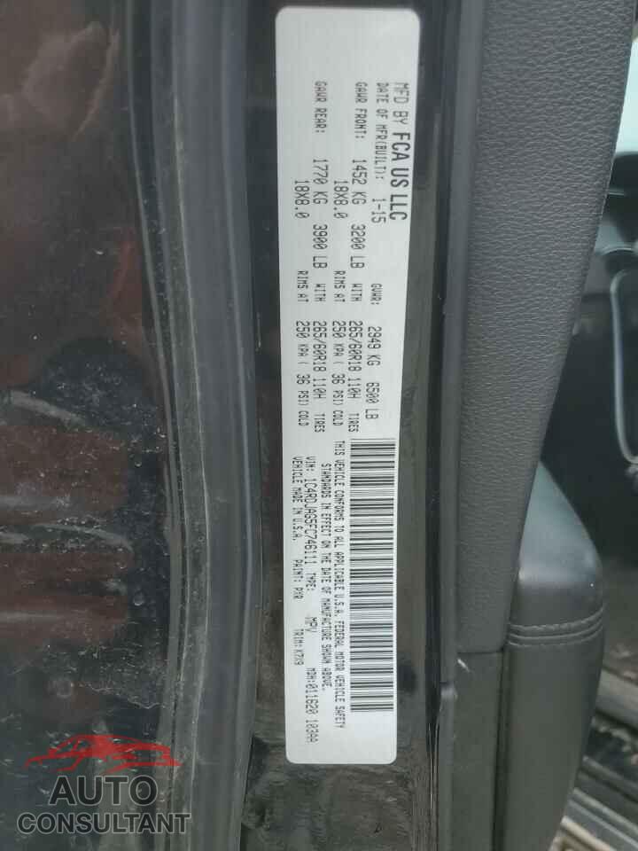DODGE DURANGO 2015 - 1C4RDJAG5FC746111