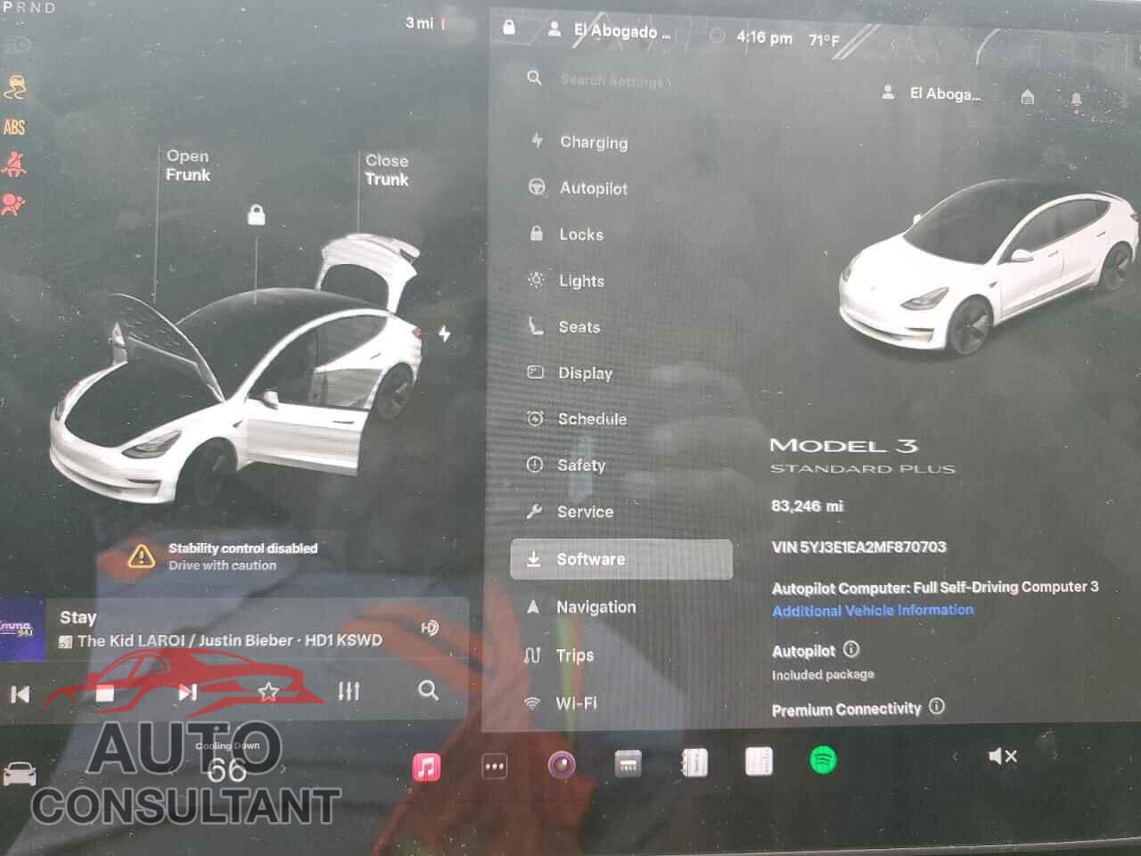 TESLA MODEL 3 2021 - 5YJ3E1EA2MF870703