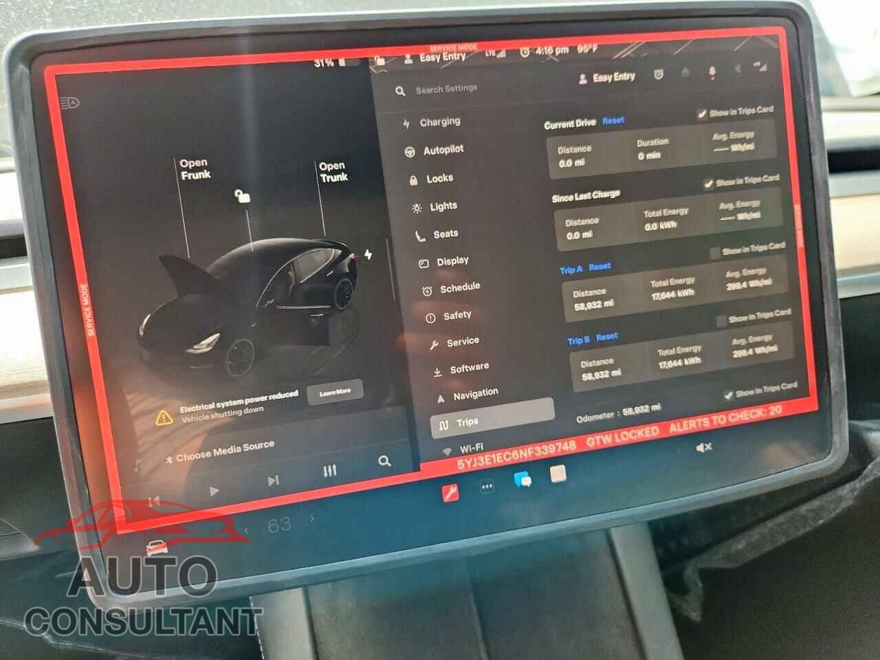 TESLA MODEL 3 2022 - 5YJ3E1EC6NF339748