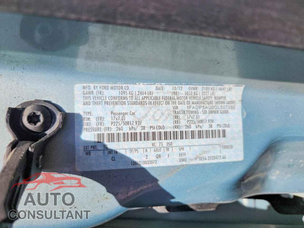 FORD CMAX 2013 - 1FADP5AU0DL507292