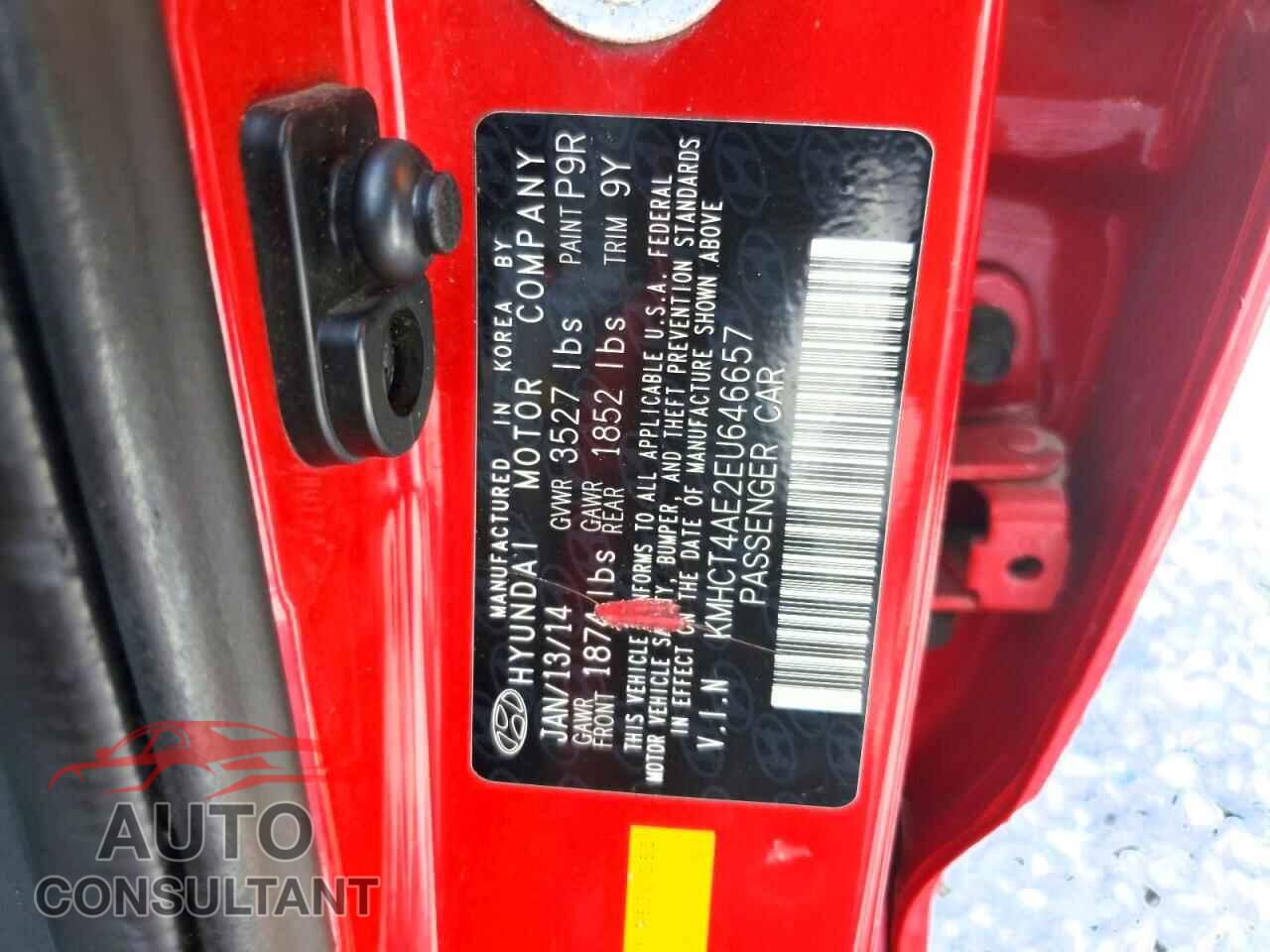 HYUNDAI ACCENT 2014 - KMHCT4AE2EU646657