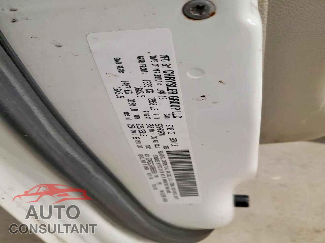 DODGE CARAVAN 2013 - 2C4RDGCG4DR668960