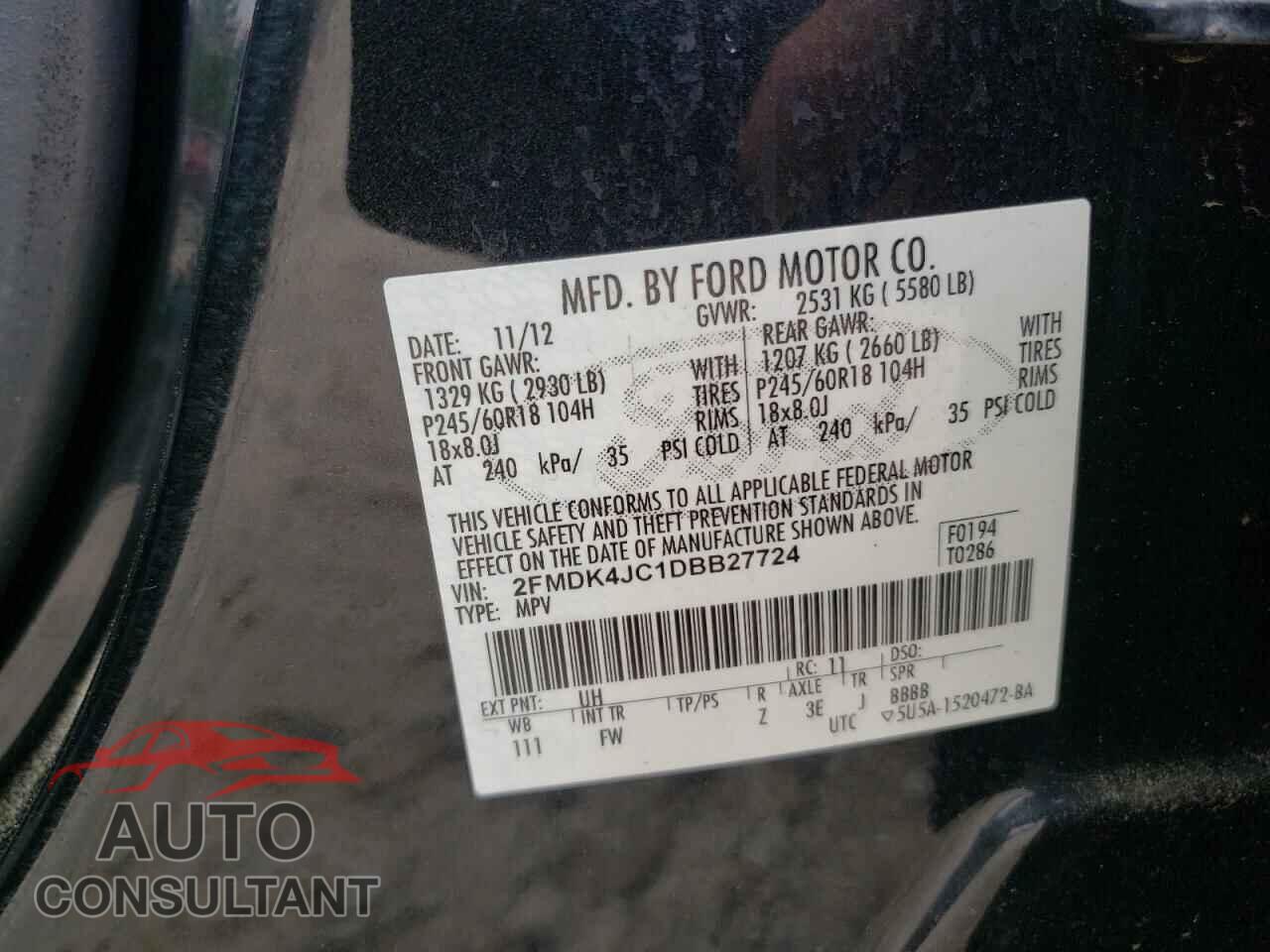 FORD EDGE 2013 - 2FMDK4JC1DBB27724