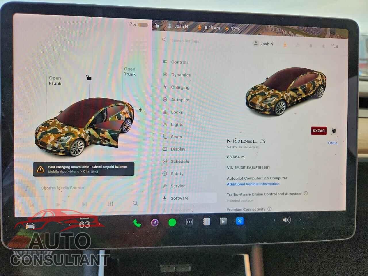 TESLA MODEL 3 2018 - 5YJ3E1EA8JF154691