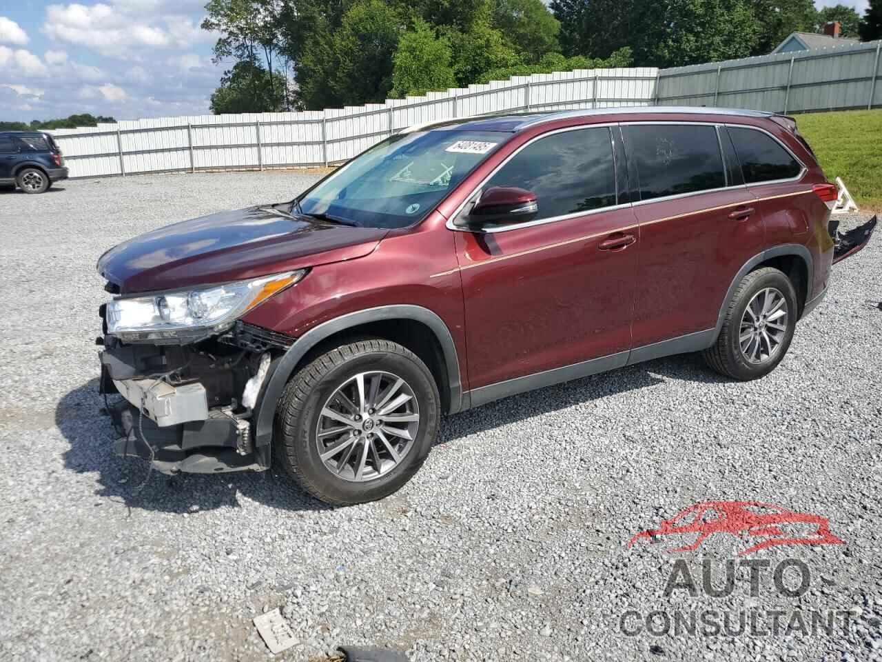TOYOTA HIGHLANDER 2019 - 5TDKZRFH4KS325511