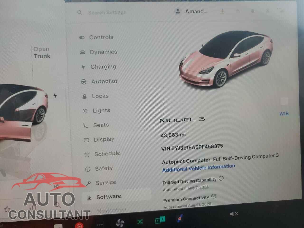 TESLA MODEL 3 2023 - 5YJ3E1EA5PF458375