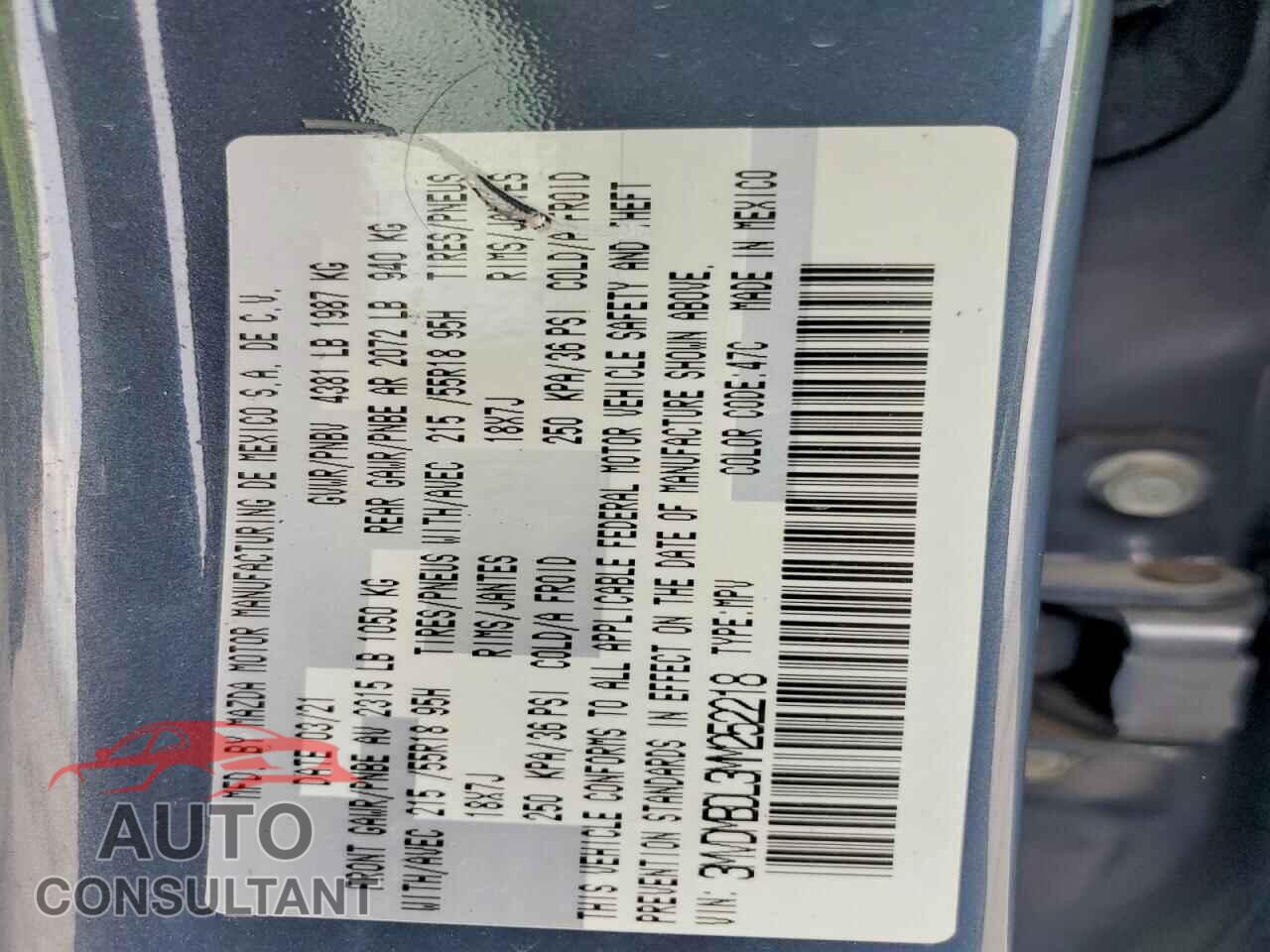 MAZDA CX30 2021 - 3MVDMBDL3MM252218