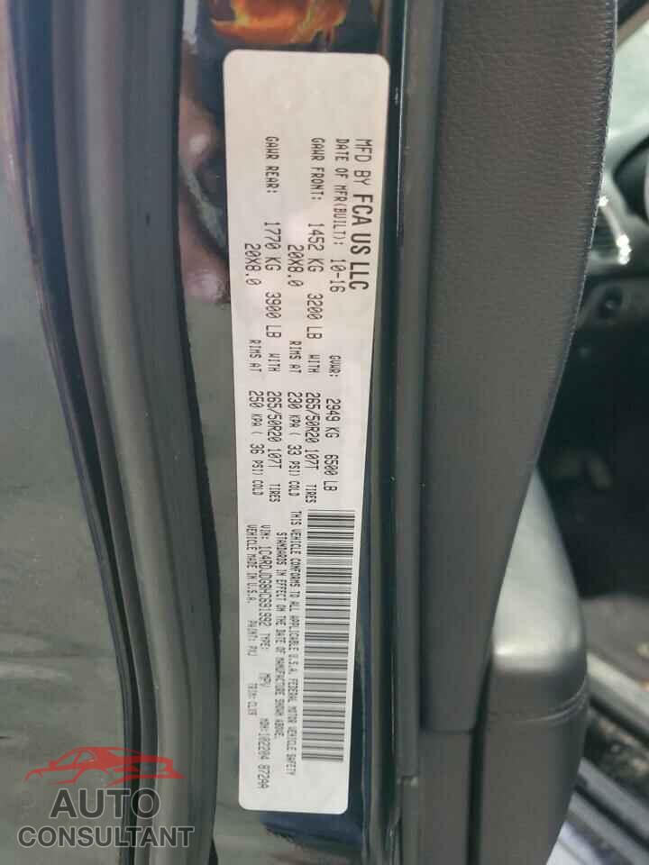 DODGE DURANGO 2017 - 1C4RDJDG8HC691992