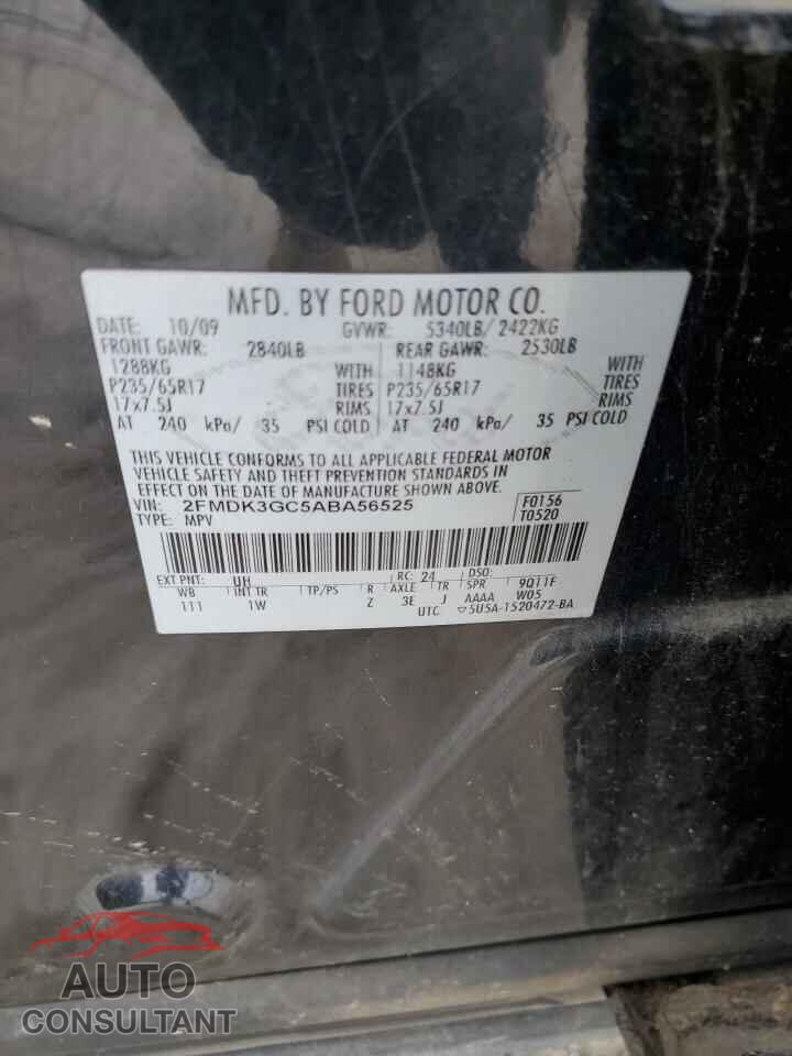 FORD EDGE 2010 - 2FMDK3GC5ABA56525