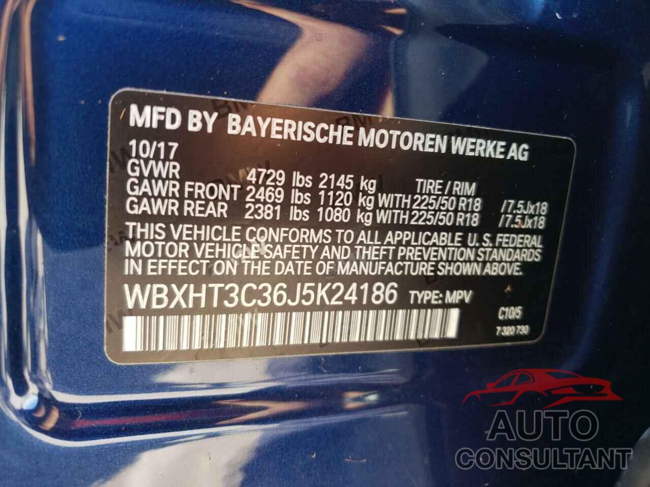 BMW X1 2018 - WBXHT3C36J5K24186