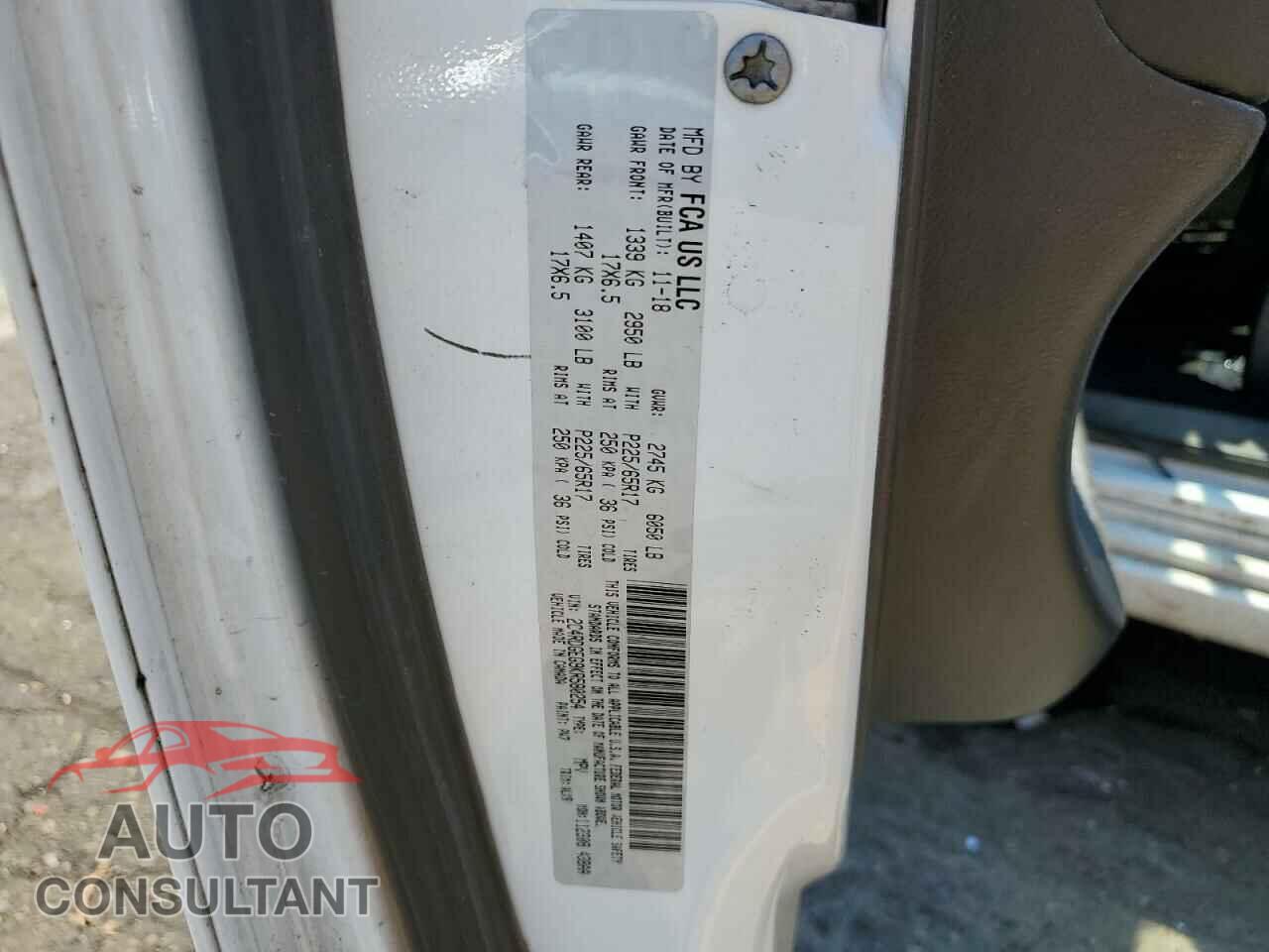 DODGE CARAVAN 2019 - 2C4RDGEG9KR580254