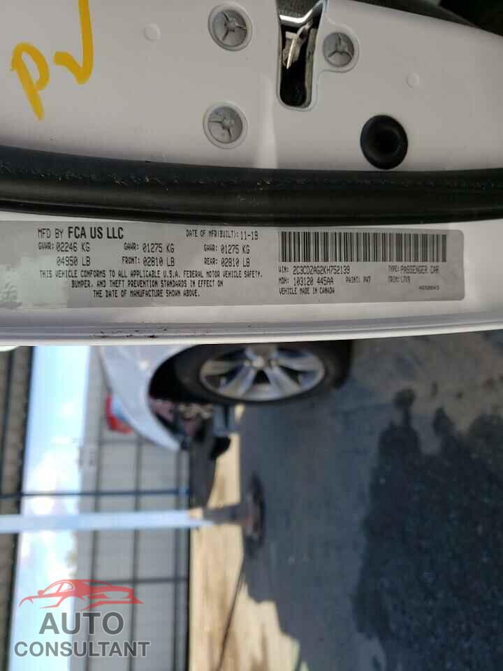 DODGE CHALLENGER 2019 - 2C3CDZAG2KH752139