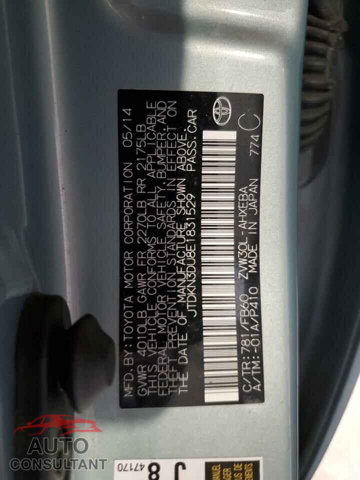 TOYOTA PRIUS 2014 - JTDKN3DU8E1831529