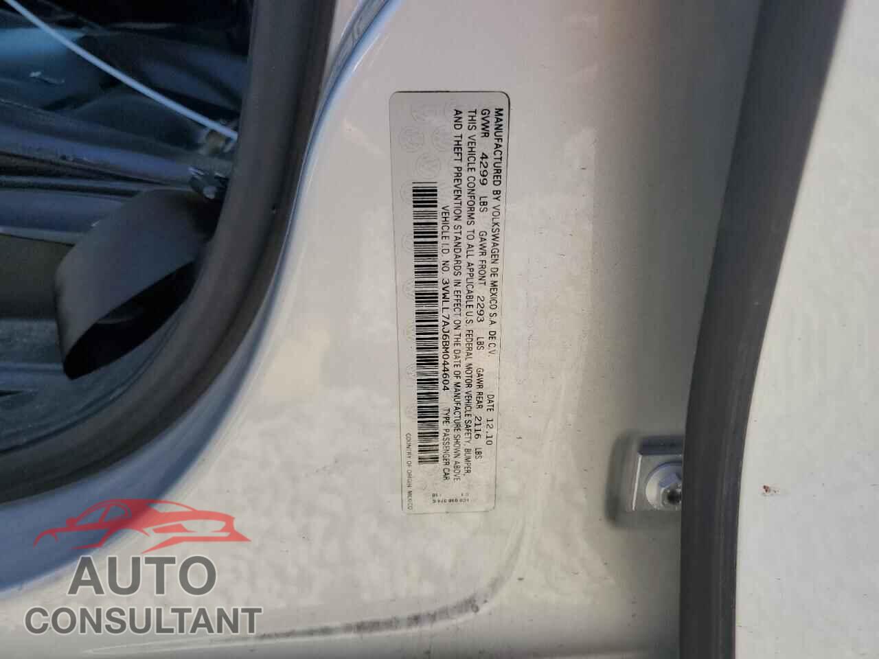 VOLKSWAGEN JETTA 2011 - 3VWLL7AJ6BM044604