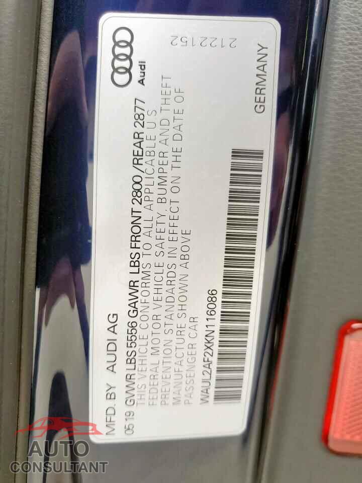 AUDI A6 2019 - WAUL2AF2XKN116086