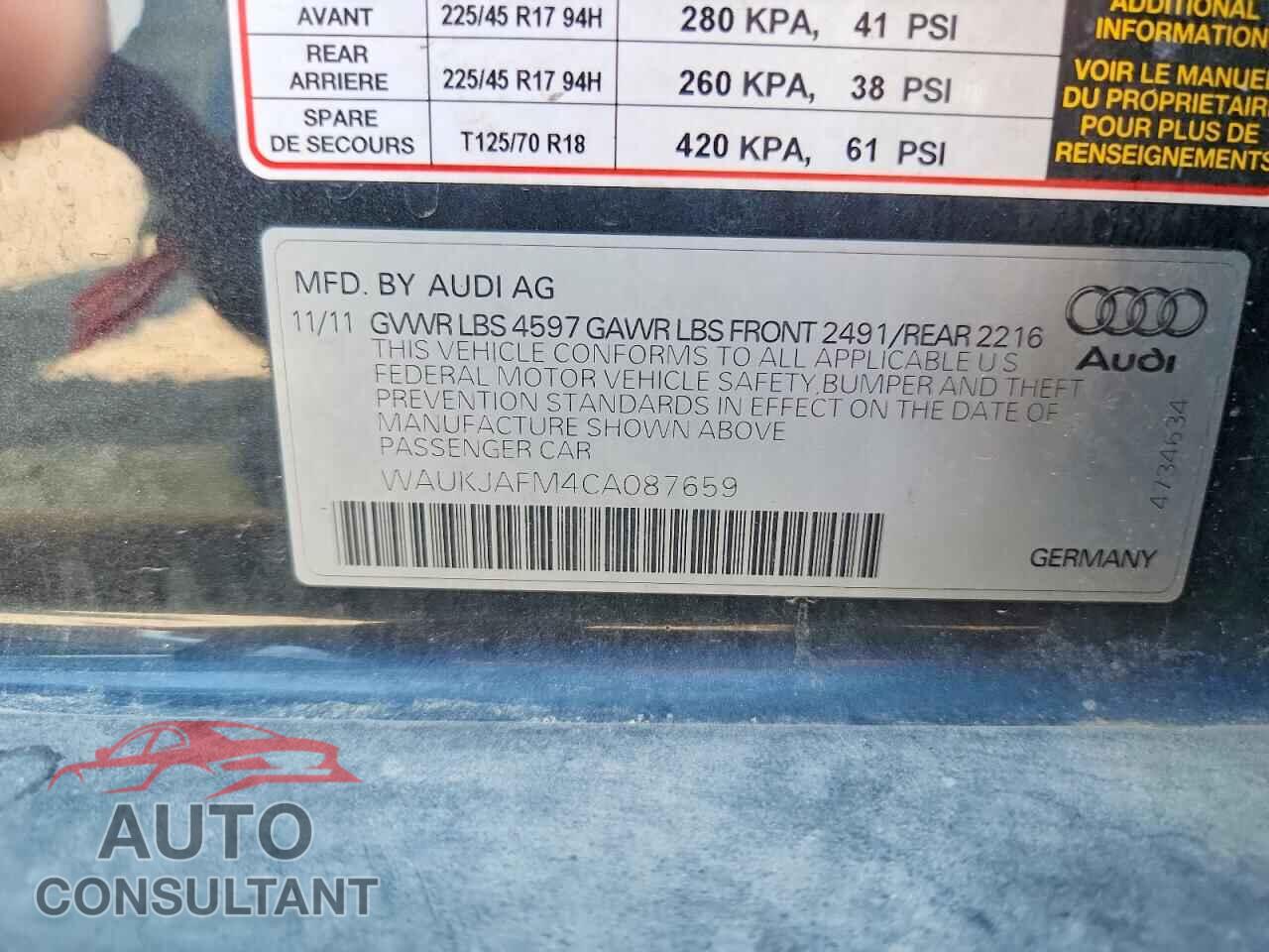 AUDI A3 2012 - WAUKJAFM4CA087659