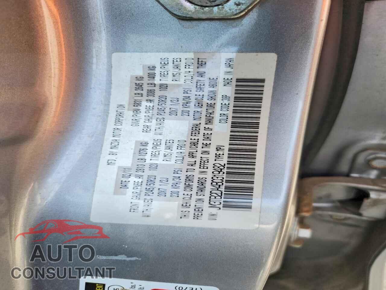 MAZDA CX-9 2011 - JM3TB2DA4B0319482