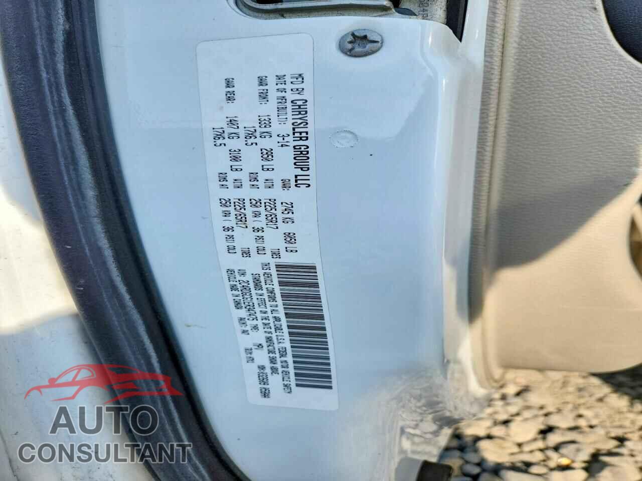 DODGE CARAVAN 2014 - 2C4RDGCG1ER347475