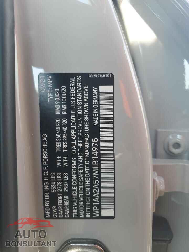 PORSCHE MACAN 2021 - WP1AA2A57MLB14975