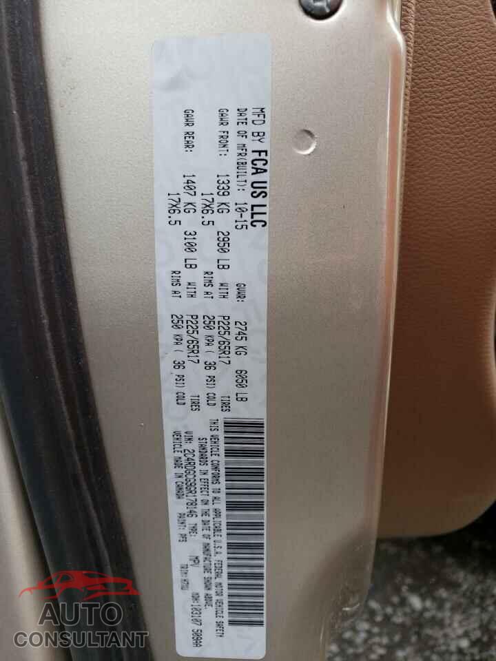 DODGE CARAVAN 2016 - 2C4RDGCG9GR178146