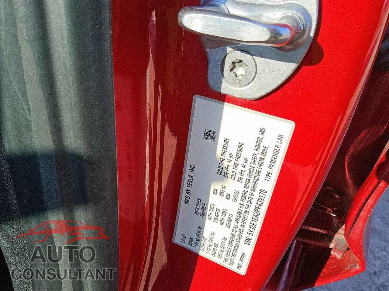 TESLA MODEL 3 2023 - 5YJ3E1EA2PF439170