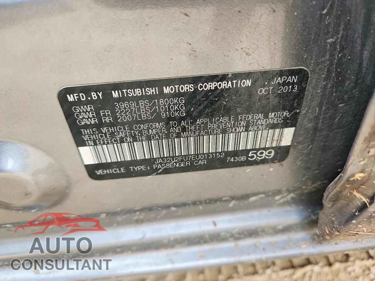 MITSUBISHI LANCER 2014 - JA32U2FU7EU013152