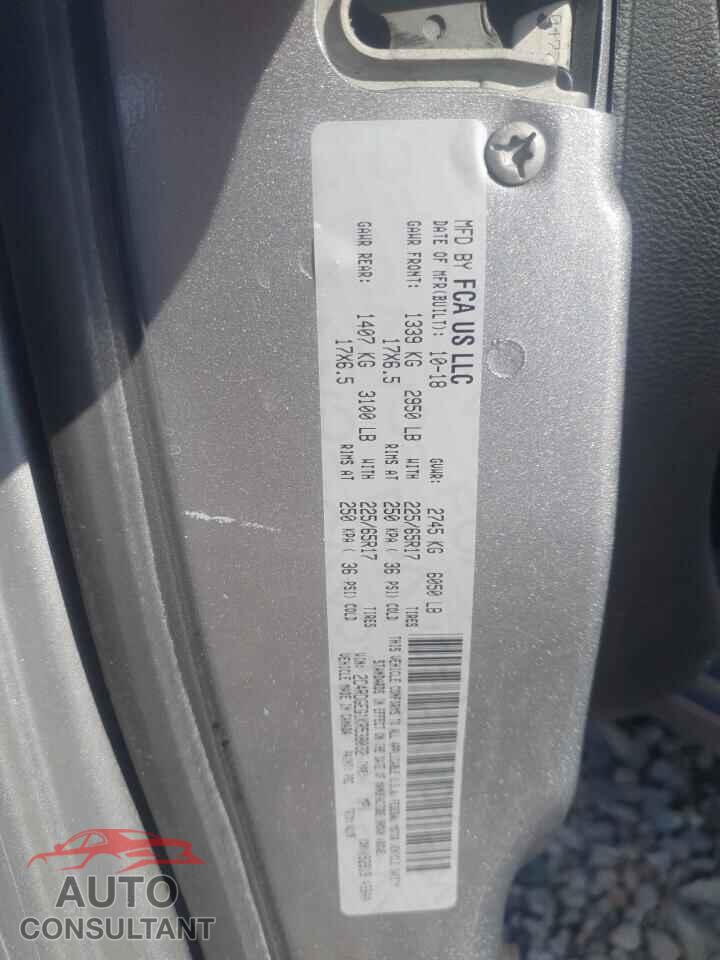 DODGE CARAVAN 2019 - 2C4RDGEG1KR538032