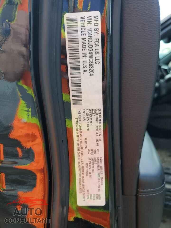 DODGE DURANGO 2021 - 1C4RDJDG4MC863204