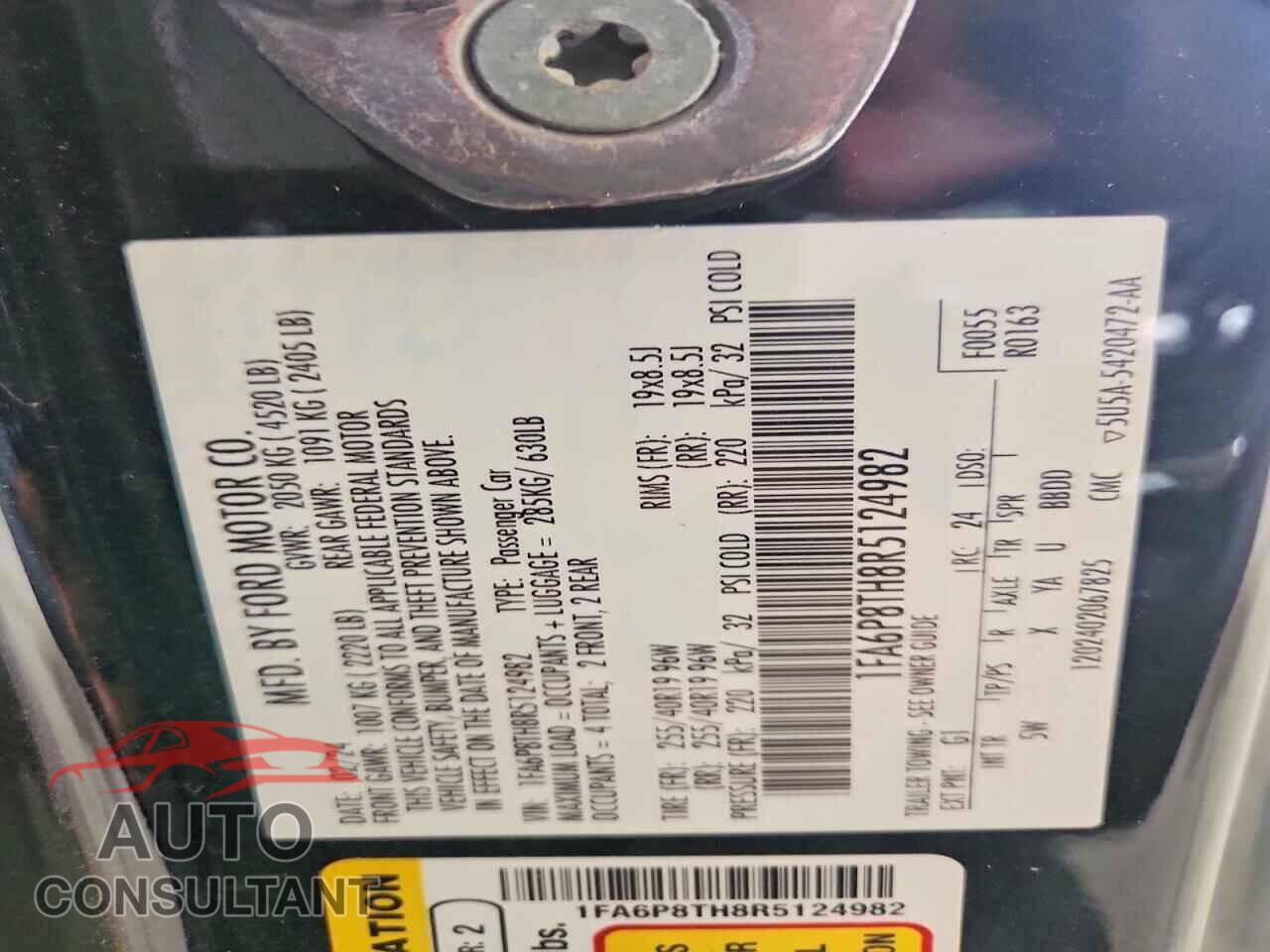 FORD MUSTANG 2024 - 1FA6P8TH8R5124982