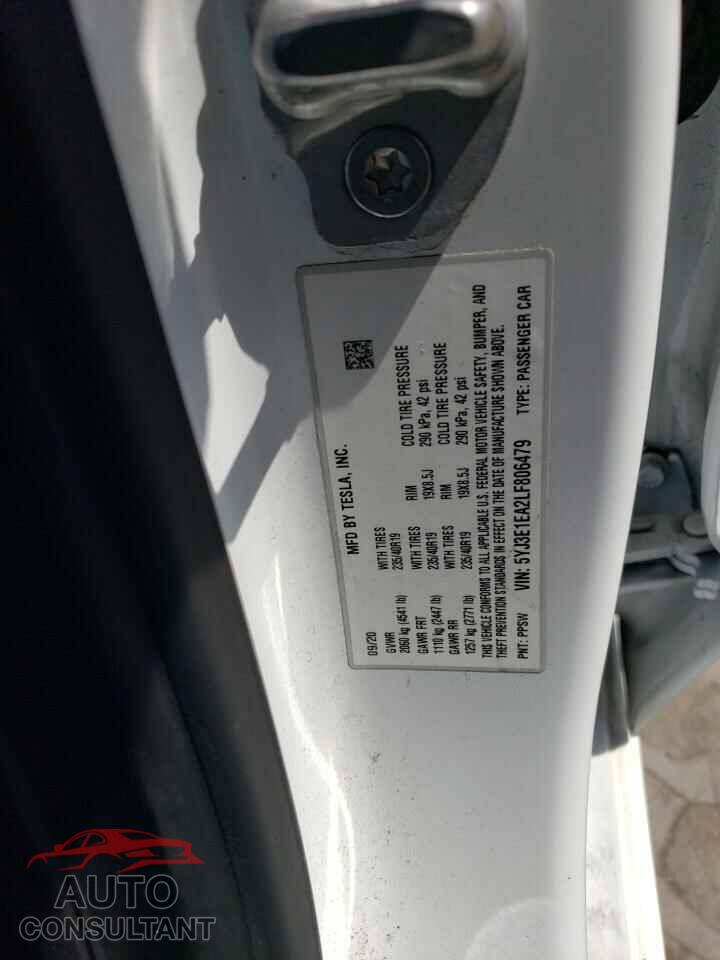 TESLA MODEL 3 2020 - 5YJ3E1EA2LF806479